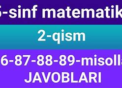 5 Sinf Matematika 1 Qism Javoblari Telegram